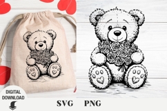 Teddy bear svg, Valentine svg, Love svg Product Image 1