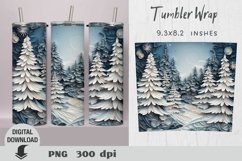 Christmas 3d Tumbler Wrap, Christmas tree 3d sublimation Product Image 2