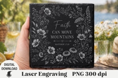 Religious Quotes Laser Engraving, Cow Engraving file PNG Product Image 1