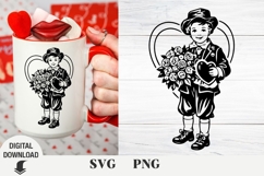 Retro Valentine svg, Love svg, Heart svg, Valentine svg, Product Image 1