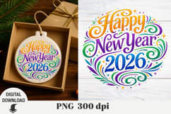 Happy New Year ornaments, Happy New Year Product Image 1