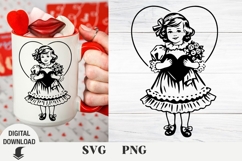 Retro Valentine svg, Love svg, Heart svg, Valentine svg, Product Image 1