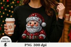 Christmas, Santa, Christmas png, Santa crystal style Product Image 2