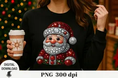 Christmas, Santa, Christmas png, Santa crystal style Product Image 2