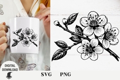 Flower svg, cherry blossoms svg, sakura, floral svg Product Image 1