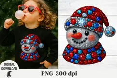 Christmas, snowman, Christmas png, Santa crystal style Product Image 1