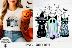 Halloween, Halloween cat, cat Shirt Design Product Image 1