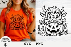 Highland Cow Halloween svg, Halloween svg , Cow svg Product Image 1