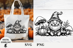 Gnome svg, Fall Gnome, Thanksgiving, Pumpkin svg, Fall Product Image 1
