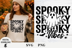Halloween, spooky vibes, Ghost svg, Halloween SVG Product Image 1