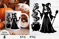 Witch svg, Halloween svg, Boho svg, Shirt Design Product Image 1
