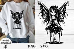 Dark Fairy svg, halloween svg, witch, spooky season Product Image 1