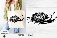 Flower svg, pion svg, wildflowers, floral svg, Summer Product Image 1