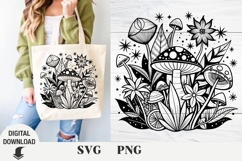 Mushrooms svg, cute fly boho svg, floral svg, Summer Product Image 1