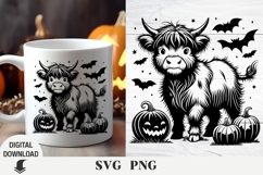 Highland Cow Halloween svg, Halloween svg , Cow svg Product Image 1