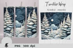 Christmas 3d Tumbler Wrap, Christmas tree 3d sublimation Product Image 5