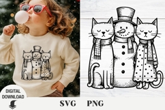 Christmas cat svg, Christmas svg, Fanny cat svg Product Image 1