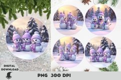 Christmas Ornaments, Snowman Christmas sublimation, 3D Product Image 2