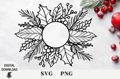 Christmas svg, Christmas wreath, Christmas family monogram Product Image 1