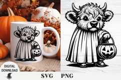 Highland Cow Halloween svg, Halloween svg , Cow svg Product Image 1