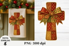 Christmas, Christmas Cross Patchwork, nativity, religious Product Image 2