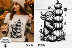 Highland Cow svg, Pumpkin, Thanksgiving day, Fall, Halloween Product Image 1