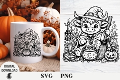 Highland Cow Halloween svg, Halloween svg , Cow svg Product Image 1