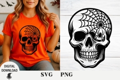 Skull svg, Halloween svg, Web svg, Bat svg Product Image 1