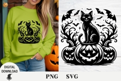 Halloween black cat svg, Halloween, cat svg, black cat svg Product Image 1