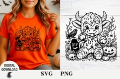 Highland Cow Halloween svg, Halloween svg , Cow svg Product Image 1