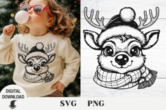 Christmas deer Bundle svg, cute deer, baby Christmas svg Product Image 10