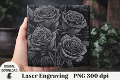 Flower Laser Engraving, rose Engraving file Product Image 1