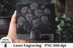 Flower Laser Engraving, rose Engraving file Product Image 1