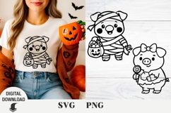 Halloween pig, Fanny Halloween, spooky vibes, animal Product Image 1