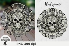 Skull wind spinner, Boho Skull, Halloween wind spinner Product Image 1