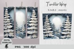 Christmas 3d Tumbler Wrap, Christmas tree 3d sublimation Product Image 6