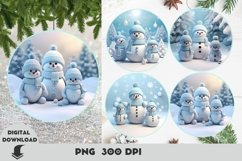 Christmas Ornaments, Snowman Christmas sublimation, 3D Product Image 3