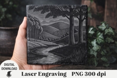 nature scene Laser Engraving, forest Engraving file Product Image 1