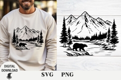 Mountain svg, Travel clipart, Nature landscape Product Image 1