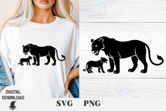 Lion svg, lioness and the lion cub, mama svg, animals svg Product Image 1
