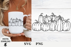 Pumpkin svg, Fall svg, Pumpkin wreath, Sublimation, Product Image 1