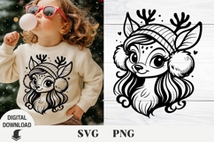 Christmas deer svg, cute deer, baby Christmas deer Product Image 1
