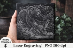 Bear Laser Engraving, bear in the forest Engraving file PNG Product Image 1