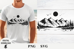 Mountain svg, Travel clipart, Nature landscape Product Image 1
