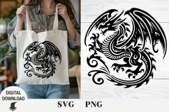 Dragon svg, Magical Dragon svg, animals svg, tattoo svg Product Image 1