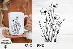 Flower svg, Wildflower, floral svg, Summer Product Image 1