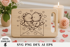 Teddy bear laser engraving bundle, Cutting board Product Image 6