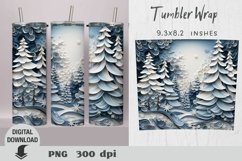 Christmas 3d Tumbler Wrap, Christmas tree 3d sublimation Product Image 3