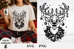 Christmas deer svg, cute deer, baby Christmas deer Product Image 1