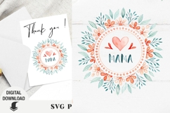 Mama sublimation, Mother&#039;s Day, Mom, flower mom, boho Product Image 1